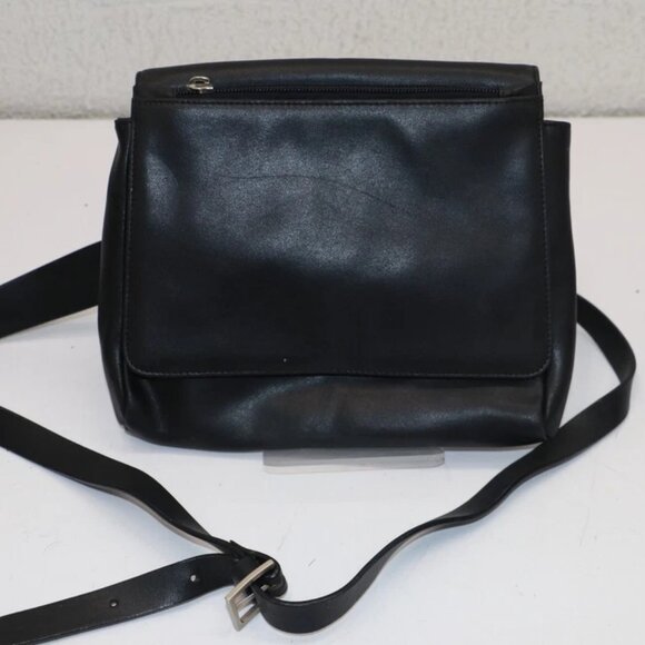 Versace Leather Messenger Handbag - Black - Picture 1 of 15